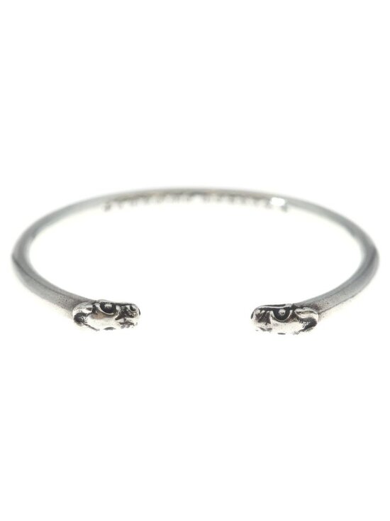 Chrome Hearts Bangle Double Dog Bracelet Silver